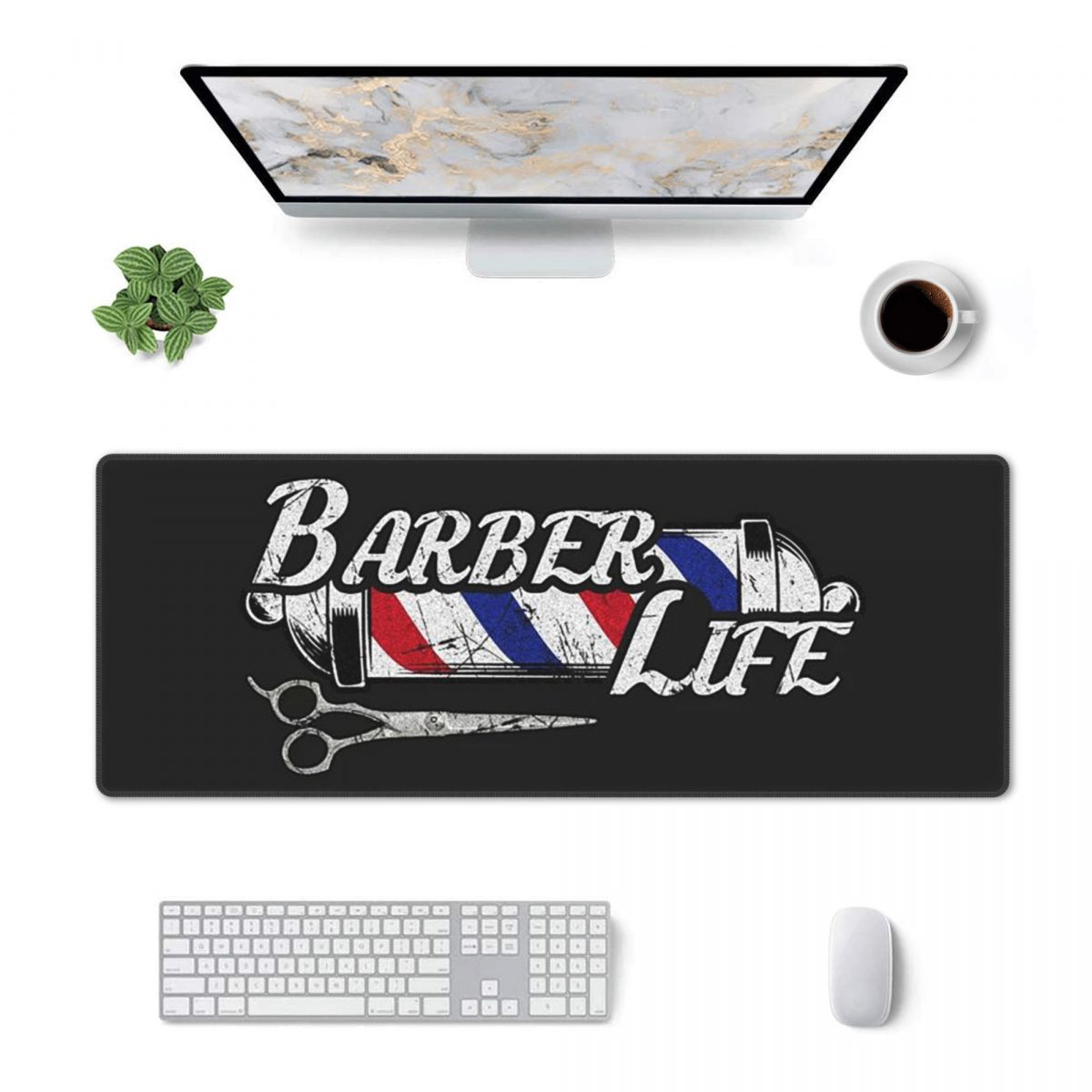 Laptop Accessories Shop - Large Mouse Pad Barber Shop Sign