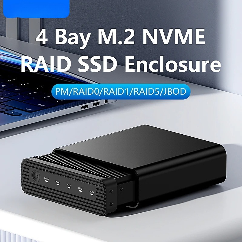 External Nvme Ssd - Aluminum M2 4-Bay USB4 External NVME