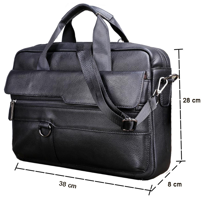 Large Men's Genuine Leather Ha - Laptop Accessories Travel Case ulasan dan harga