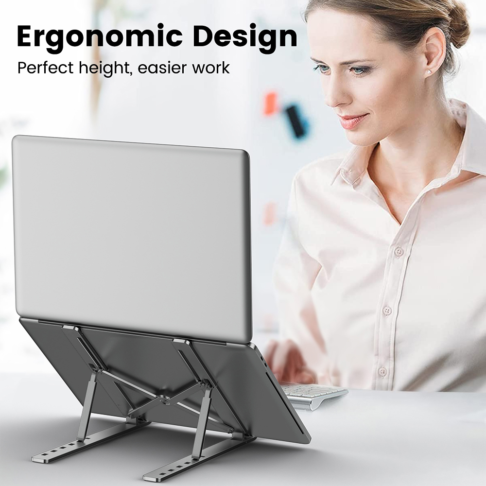 Adjustable Laptop Holder Alumi - Mac Laptop Accessories ulasan dan harga
