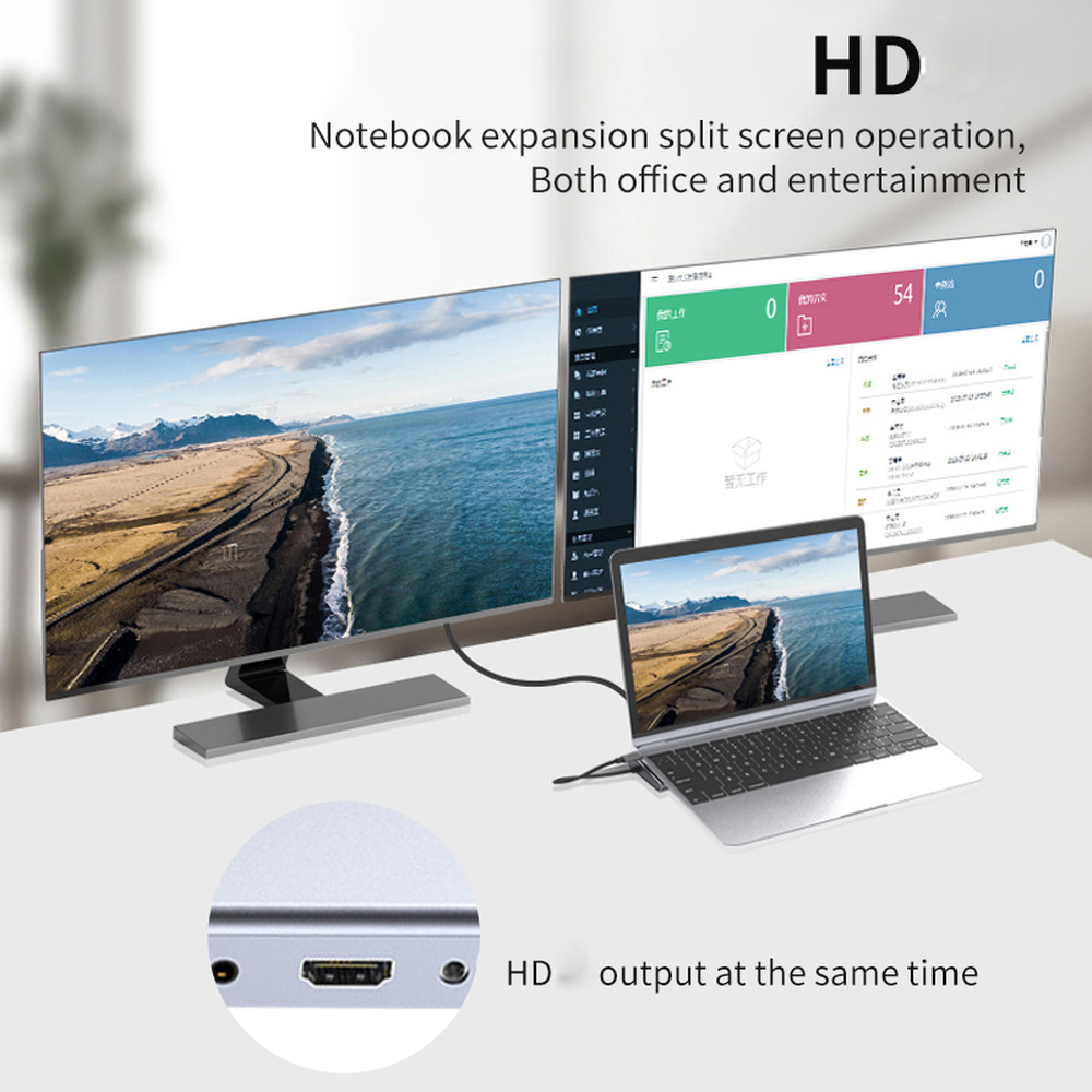 USB C HUB Laptop Docking Stati - Mac Laptop Accessories ulasan dan harga