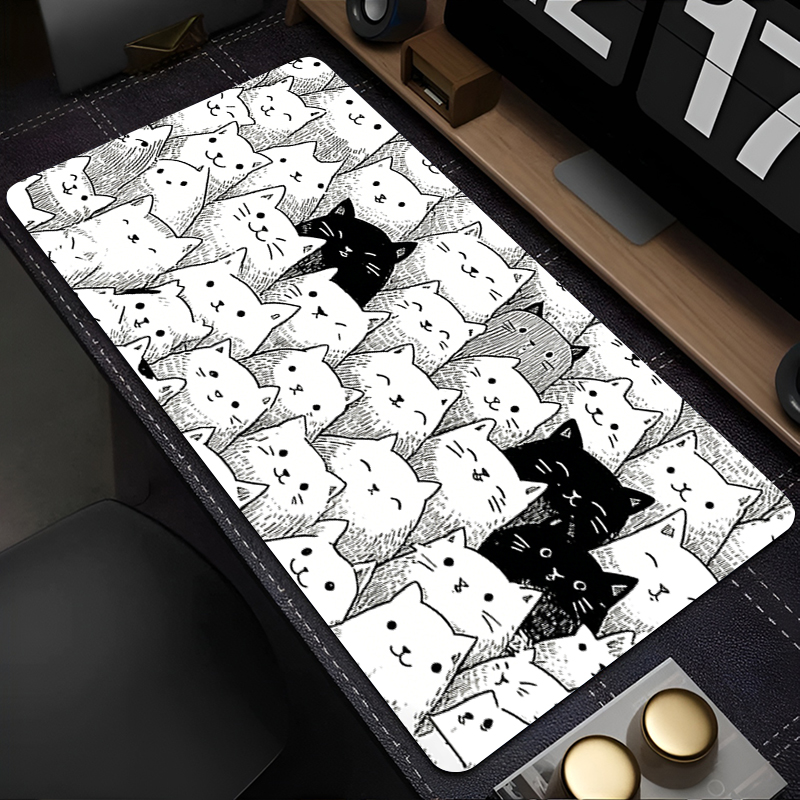 White Cartoon Mouse Pad Gamer  - Laptop Accessories Essential ulasan dan harga