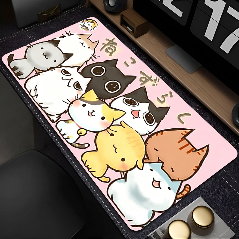 White Cartoon Mouse Pad Gamer  - Laptop Accessories Essential ulasan dan harga