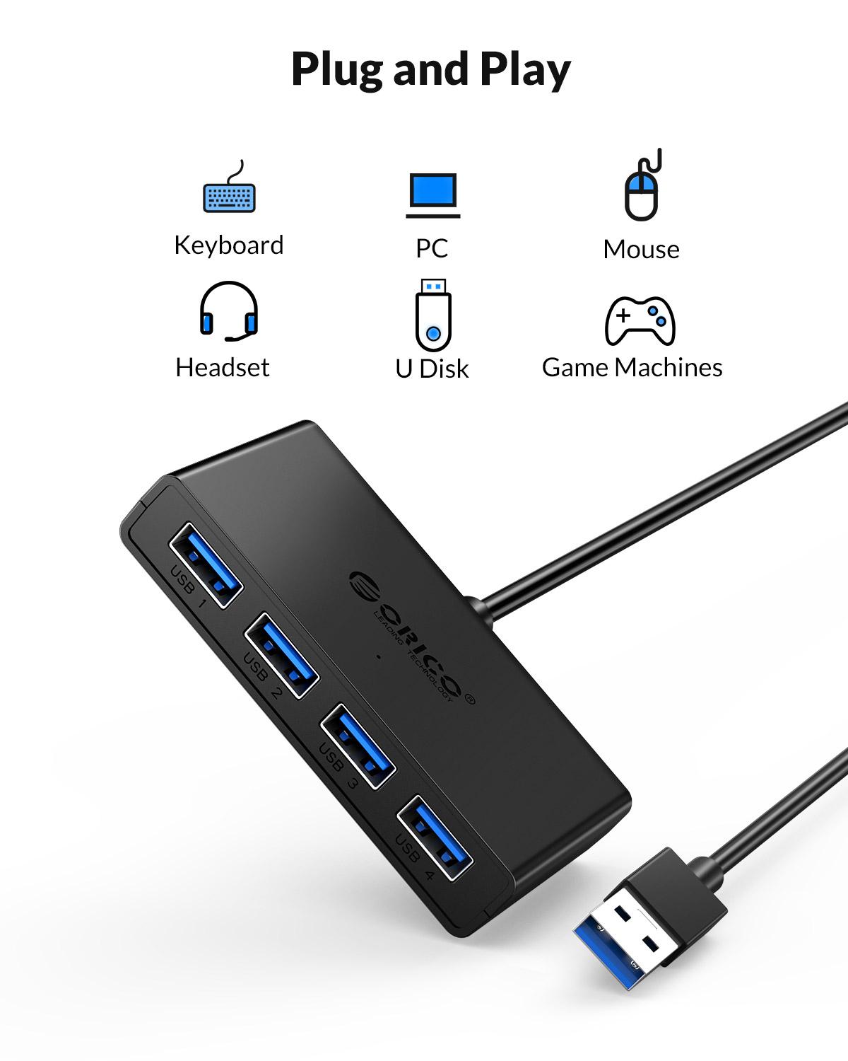 ORICO Hub USB 4 Ports Multi US - Mac Laptop Accessories ulasan dan harga