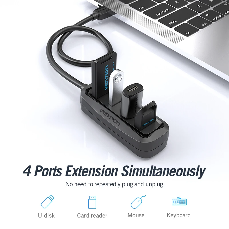 Vention USB 2.0 HUB 4 Port wit - Mac Laptop Accessories ulasan dan harga